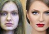 make-up před a po