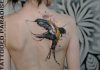 fågel tatuering