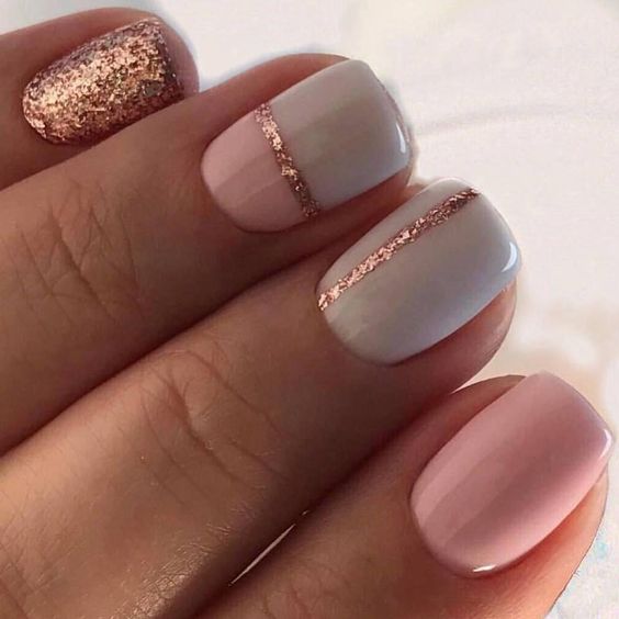 Neat manicure for short nails