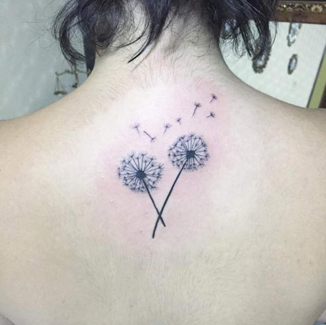 Dandelion Tattoo: 100 best ideas in the photo, value, sketches